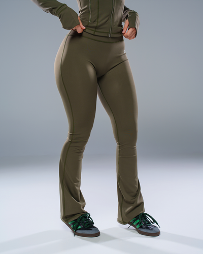 Hourglass Flare Pants Olive