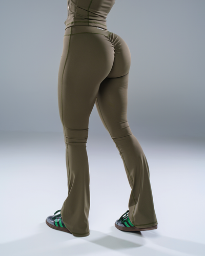 Hourglass Flare Pants Olive