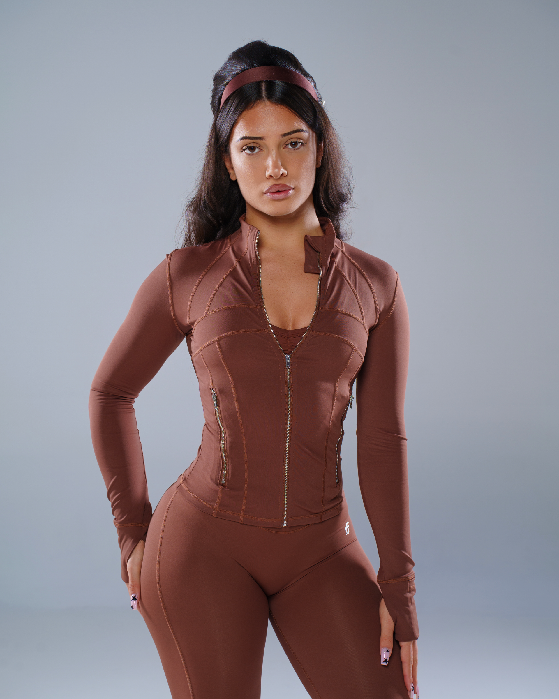Hourglass Sculpt Jacket Cocoa