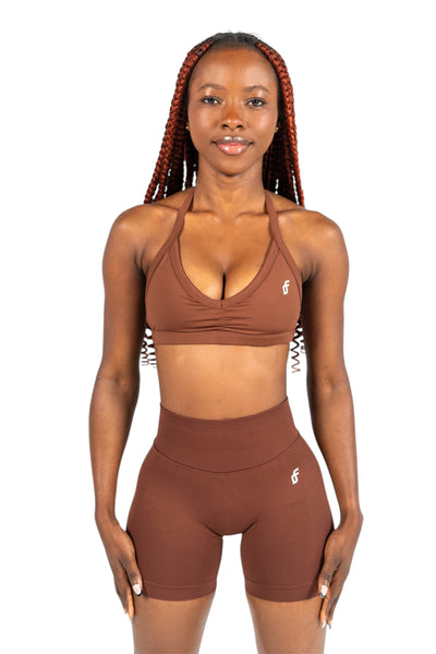 Essential Sports Bra Brown